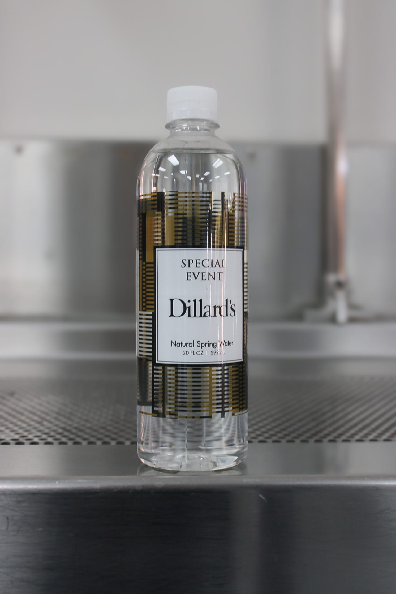 Dillard’s custom-labeled water bottle
